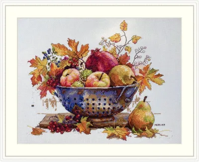 Kreuzstich-Set September Tau, Aida 16, 28x33 cm, 39 Farben