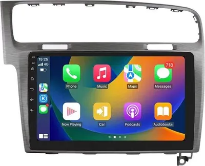 Zdjęcie produktu dla Radio samochodowe z Bluetooth i CarPlay do VW Golf 7 (2013–2017), kompatybilne z Apple i Android, system stereo, system nawigacyjny, 2 GB pamięci RAM, 64 GB pamięci wewnętrznej