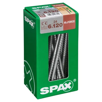 Immagine prodotto di Set 24 viti SPAX in acciaio testa svasata torx, Diam.6 mm x L.120 mm