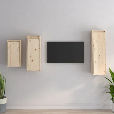 Immagine prodotto di Maison Exclusive - Mobili TV (3 pezzi) in legno massello di pino