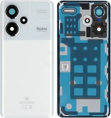 Produktbild von Redmi Note 13 Pro Plus + Weiß Akkudeckel Hintere Batterieabdeckung / Rückgehäuse mit Klebstoff  Modelle 23090 RA98C, 23090 RA98G, 23090 RA98I
