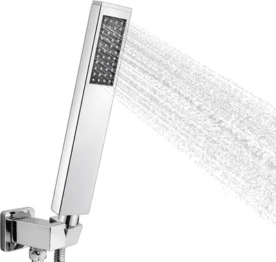 Produktbild von Handbrause quadratisch, Chrom, Edelstahl, Hochdruck, für Badezimmer