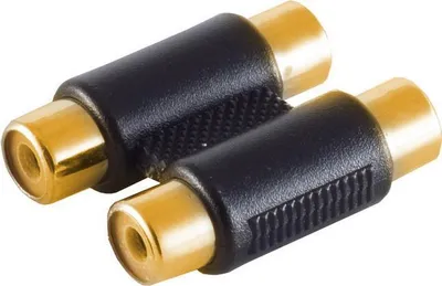 Produktbild von shiverpeaks ®-BASIC-S--Adapter, 2 Cinchkupplungen auf 2 Cinchkupplungen vergoldet (BS57041-G)
