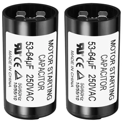 CD60 Motorstartkondensator 53-64µF 250V 2 Stück