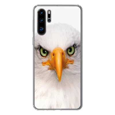 Produktbild von MuchoWow® Handyhülle Schutzhülle Hülle für Huawei P30 Pro Jungen - Adler - Amerikanischer Weißkopfseeadler - Vogel - Porträt - Schnabel - Augen Silikon Softcase Handy Hülle - Schutzdeckel