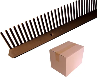 Produktbild von Traufkamm 60 mm x 1,0 m, braun / Pck a 30 Stück