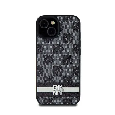 Image de Dkny Dkhcs24Mpcptssk S24+ S926Czarny/Black Hardcase Leather Checkered Mono Pattern & Printed Stripes