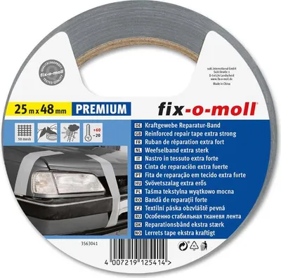 Produktbild von Reparaturband fix-o-moll Premium silber 25m x 48mm