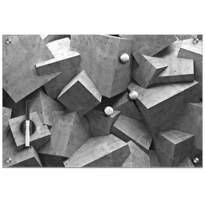 Immagine prodotto di Lavagna magnetica in vetro World + 3 magneti, 60x40 cm, ZELLER