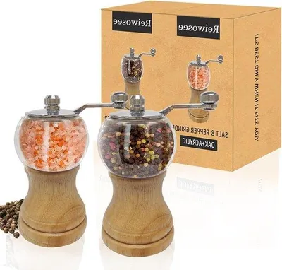 Zdjęcie produktu dla Zestaw ceramicznych młynków do pieprzu, akryl, czarny