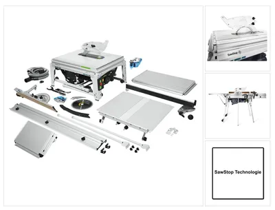 Produktbild von Festool TKS 80 EBS Set Tischkreissäge 2200 Watt 254 mm ( 575828 ) + 1x KT-TKS 80 Patrone ( 575851 ) SawStop Technologie