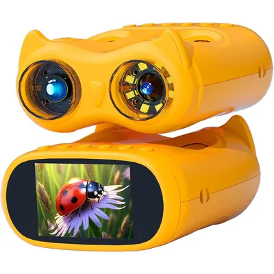 Produktbild von Kinder Mikroskop 1000X & Fernglas 2in1 Digital Mikroskop 2 Zoll IPS 600mAh USB Kamera Lernspielzeug für Kinder Outdoor Schule