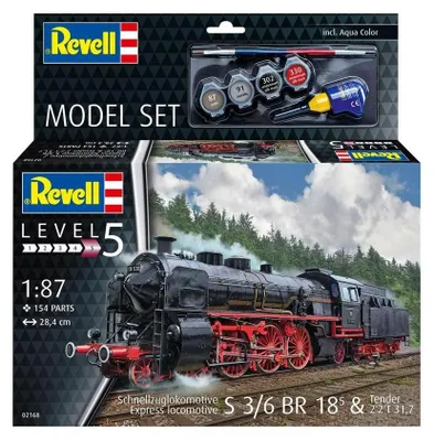 Immagine prodotto di Revell Model Set Schnellzuglokomotive S3/6 BR18mit Tender 1:87