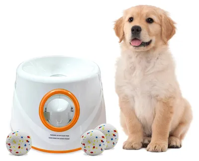 Obrázek produktu pro Automatický vrhač míčků pro psy, s nastavitelnou vzdáleností, dobíjecí, přenosný, barva: oranžová
