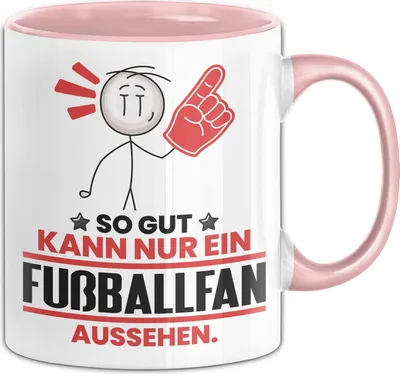 Produktbild von Fußballfan Geschenk Tasse So Gut Kann Nur Ein Fußballfan Aussehen Geschenkidee Kaffee-Becher (Rosa)