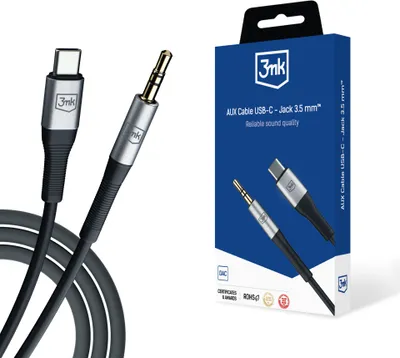 Produktbild von Zubehör - 3mk AUX-Kabel USB-C - 3,5-mm-Klinkenstecker