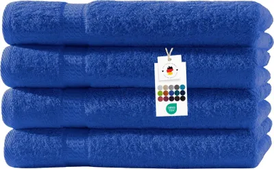 Produktbild von Duschtücher 70x140 cm aus 100% Baumwolle im 4er Set, Frottier Handtücher Set 500g/m2