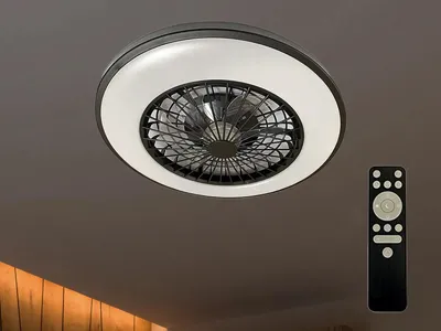 Imagen del producto de Lámpara de techo LED OPAL + Ventilador de techo + Mando a distancia, 48W - LCL6341