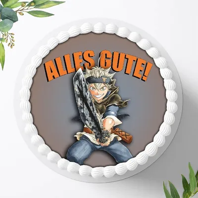 Produktbild von Für die Geburtstags Torte ein Tortenaufleger, Zuckerbild mit dem Motiv: Anime Manga, Essbares Foto für Torten, Fondant, Ø 20cm, 0309c