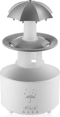 Image de INF Diffuseur d'arômes à goutte d'eau rotative - Humidificateur ultrasonique Blanc