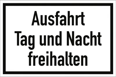 Produktbild von Dreifke® Ausfahrt Tag und Nacht freihalten, Alu, 300x200 mm