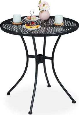 Produktbild von zahradní stůl relaxdays černý kulatý 72,0 cm