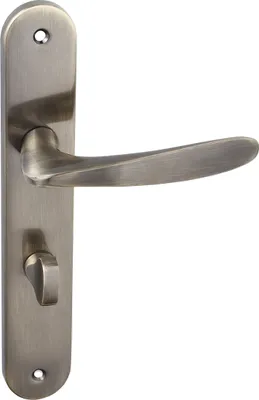 Zdjęcie produktu dla Klamka na Szyldzie Długim WC Kuchinox Goa, Patyna, Stal i Aluminium, Drzwi Wewnętrzne 38-45mm, Classic