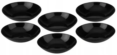 Produktbild von Epewex Tiefe Suppenteller 20,5 cm Schwarzes Glas 6er Set