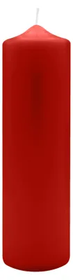 Produktbild von Spitzkopf Stumpen Kerzen Weihnachtsrot 25 x Ø 7 cm, 6 Stück
