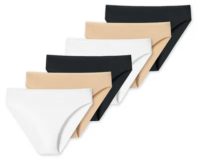 Produktbild von Schiesser Uncover Damen Tai-Slip 6-Pack - sortiert 1 - Größe L