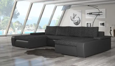 Image de XXL Big Schlafsofa Relax Wohnzimmer Ecksofa Garnitur Polster Couch Eckgarnitur