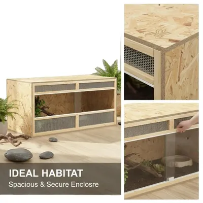 Image de Terrarium, bois d'ingénierie, design moderne, vert armée