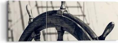 Produktbild von Bild auf Leinwand - Leinwandbild - Rad Boot Schiff Reise - 90x30cm - Wand Bild - Wanddeko - Leinwanddruck - Bilder - Kunstdruck - Wanddekoration - Leinwand bilder - Wandkunst - CA90x30-2892