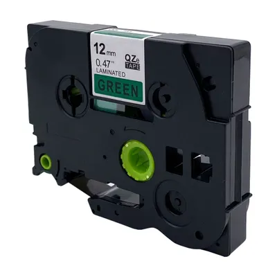Produktbild von DULA Etikettenband - Kompatibel mit Brother P-Touch Tze-731 - 1 Stück - Schwarz auf grün - 12mm x 8m