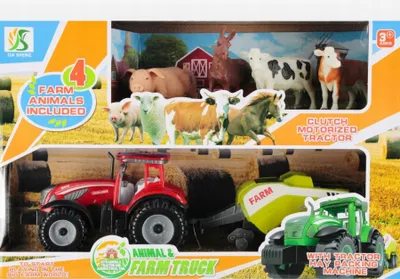 Productafbeelding van Farmset Met Tractor, Accessoires, Dieren - Landbouwset Voor Kinderen, Ideeën Voor Een Cadeau