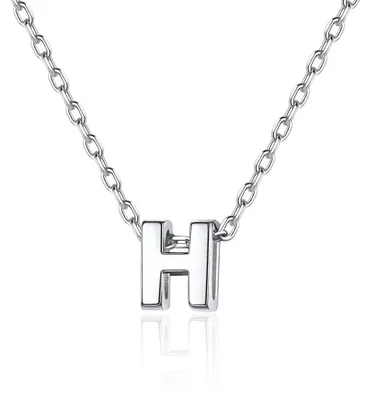 Imagen del producto de Solidchoice - Collar de plata con nombre y iniciales A-Z