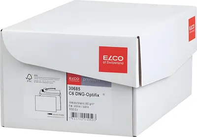 Image de Elco 30685 Enveloppe Office Box avec couvercle - C6, blanche, autocollante, sans fenêtre, 80 g/qm, 500 pièces