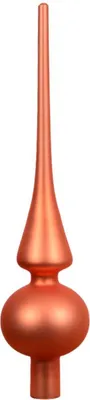 Produktbild von Kaemingk Weihnachtsbaumspitze Warmorange matt Ø 6 cm 26 cm hoch - Glas