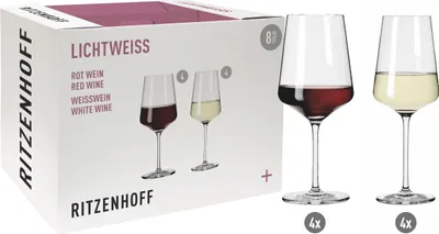 Produktbild von LICHTWEISS JULIE WEIß- UND ROTWEINGLAS-SET #3 VON NADINE NIGGEMEIER