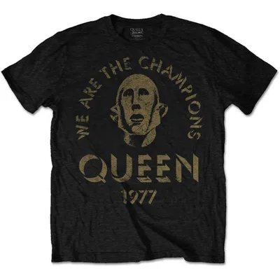 Immagine prodotto di Maglietta nera a maniche lunghe Queen "We Are The Champions"