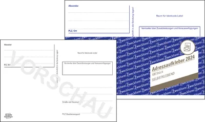 Produktbild von Avery Zweckform 2824, Adressaufkleber/Paketaufkleber, A6, selbstklebend, 100 Blatt