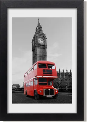 Produktbild von Bild 20x30 MDF-Rahmen, Wandkunst London Bus