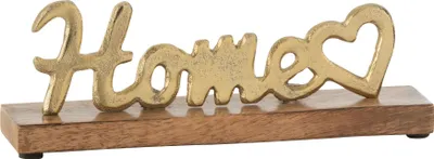 Produktbild von J-Line Home Herz Auf Sockel Alu/Holz