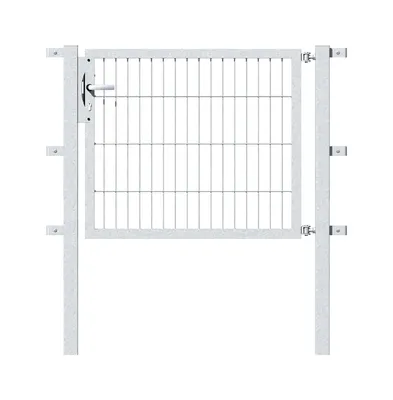 Produktbild von Alberts Einzeltor Flexo mit Zubehör, zum Einbetonieren, feuerverzinkt, Breite 100 cm, Höhe 80 cm