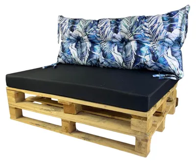 Produktbild von Oxford Himmelblau Codura 1+1 Palettenkissen-Set