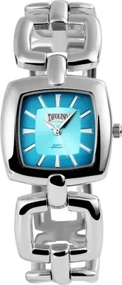 Produktbild von Damenuhr Edelstahl Armband silberfarben Ziffernblatt blau Analog Quartz