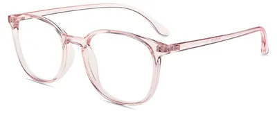 Immagine prodotto di Occhiali antiluce blu, occhiali per computer, da donna e da uomo, in TR90, trasparenti, rosa, protezione UV, diottrie 0.00