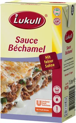 Produktbild von Lukull Sauce Béchamel 11 % Fett - 6 x 1,05 kg