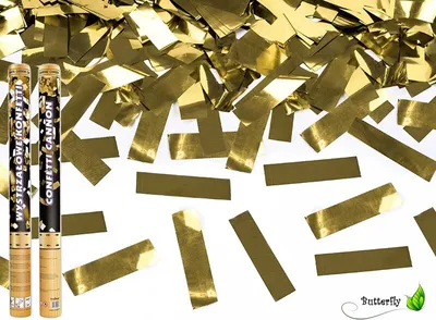 Produktbild von PartyDeco TUKM60-019, Konfettikanone, Gold, 1 Farben, 600 mm, 1 Stück(e)