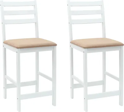 Image de vidaXL Chaises de salle à manger 2 pièces Blanc 40 x 47,5 x 99,5 cm